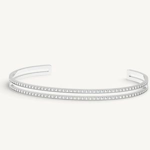 Dual Diamond Bangle Polished